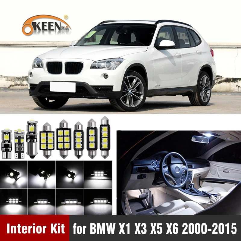 White Error Free Canbus LED Bulb Interior Lighting Light Kit for BMW X1 E84 X3 E83 F25 X5 E53 E70 X6 E71 2000-2015 Map Dome Lamp
White Error Free Canbus LED Bulb Interior Lighting Light Kit for BMW X1 E84 X3 E83 F25 X5 E53 E70 X6 E71 2000-2015 Map Dome Lamp
