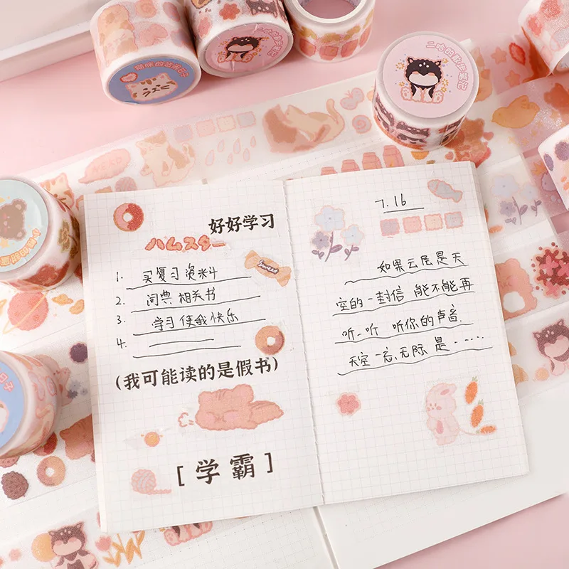 1PC Kawaii Cartoon Cat Masking Washi Tape Diary DIY Decorative PVC Adhesive Tape School Cute Stationery Stickers Gift Supplies
1PC Kawaii Cartoon Cat Masking Washi Tape Diary DIY Decorative PVC Adhesive Tape School Cute Stationery Stickers Gift Supplies