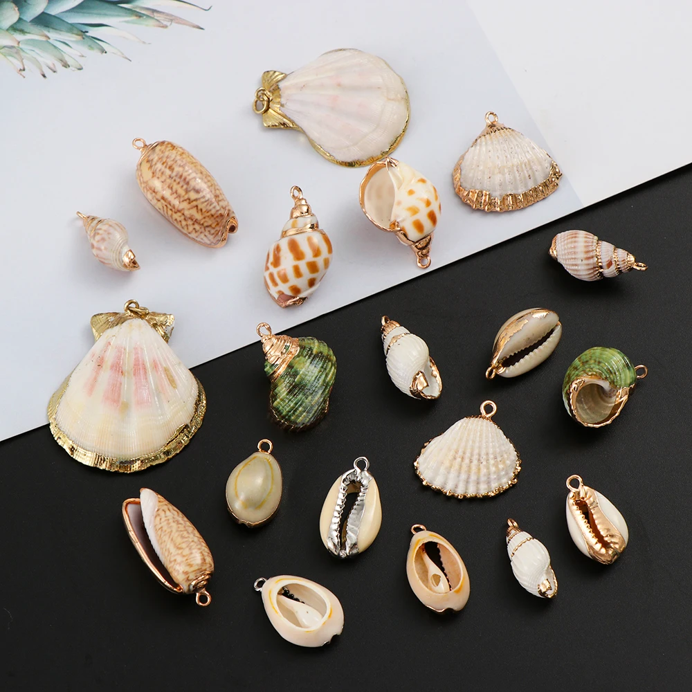 5Pcs Hot Nautical Natural Shell Bracelet Charms Conch Findings DIY Pendant Necklace Ear Drop Keychain Jewelry Accessories 
5Pcs Hot Nautical Natural Shell Bracelet Charms Conch Findings DIY Pendant Necklace Ear Drop Keychain Jewelry Accessories