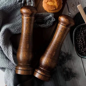 2Pcs Wood Salt and Pepper Mill Set 8 Inch Antique Wooden Salt and Pepper Grinder Set for Seasoning Cooking Serving
2Pcs Wood Salt and Pepper Mill Set 8 Inch Antique Wooden Salt and Pepper Grinder Set for Seasoning Cooking Serving