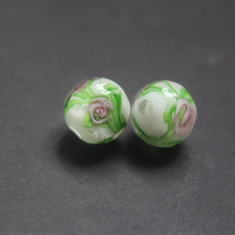 10Pcs 12mm Handmade Glass lampwork beads Flower with Green leaf White Color for jewelry making Wholesale and Retail
10Pcs 12mm Handmade Glass lampwork beads Flower with Green leaf White Color for jewelry making Wholesale and Retail