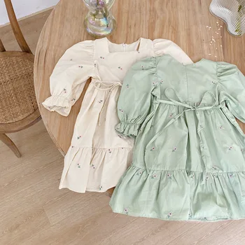 2020 Autumn New Children Embroided Princess Dress Girls Small Flower Cotton Long Sleeve Fashion Dress Baby Casual Clothing
2020 Autumn New Children Embroided Princess Dress Girls Small Flower Cotton Long Sleeve Fashion Dress Baby Casual Clothing