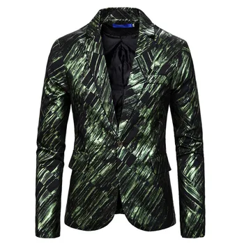 Green Mens Suit Jacket Fashion Casual Jacket with Coat Blue Silver men suit Blazer Spring and Autumn Terno Masculino size S-XXL 
Green Mens Suit Jacket Fashion Casual Jacket with Coat Blue Silver men suit Blazer Spring and Autumn Terno Masculino size S-XXL
