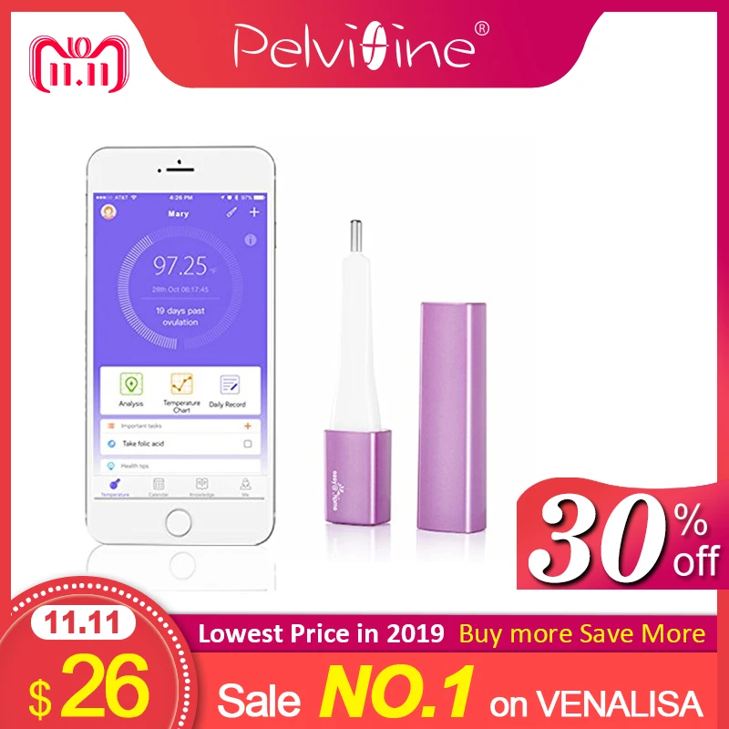 Pelvifine Smart Basal Thermometer Ovulation and Period Tracker with APP Auto BBT Sync Charting Coverline Ovulation Prediction
Pelvifine Smart Basal Thermometer Ovulation and Period Tracker with APP Auto BBT Sync Charting Coverline Ovulation Prediction