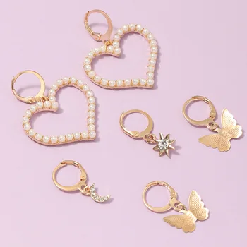 EZ3074 Cross Border Ornament Elegant Versatile Pearl Peach Heart Earrings Popular Butterfly Ear Stud Small
EZ3074 Cross Border Ornament Elegant Versatile Pearl Peach Heart Earrings Popular Butterfly Ear Stud Small