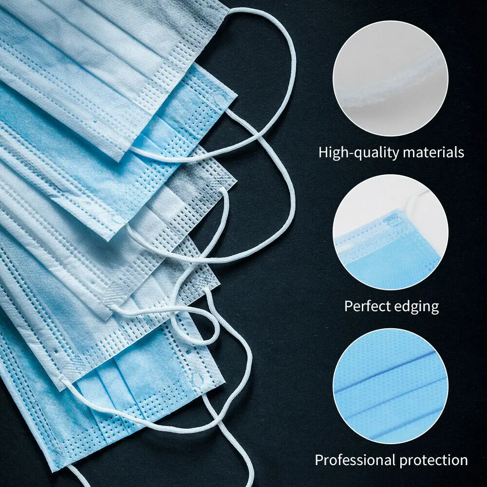 50pcs Face Medical Masks Disposable 3 Layers Dustproof Mask Facial Protective Cover Mask set Anti-Dust Surgical Masks Elastic
50pcs Face Medical Masks Disposable 3 Layers Dustproof Mask Facial Protective Cover Mask set Anti-Dust Surgical Masks Elastic