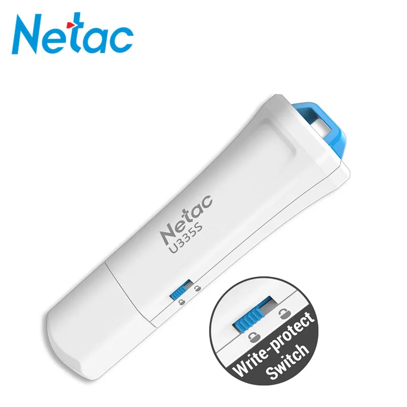 Netac U335S USB 3 0 флешка флеш-накопитель cle 64 ГБ физическая запись защищенный