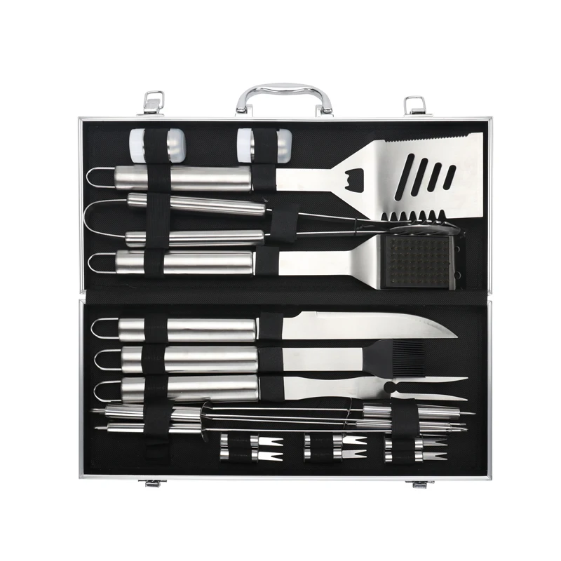 Barbecue Grilling Utensil Camping Accessories Outdoor Cooking Tools Kit Stainless Steel BBQ Tools Set with Storage Case/Bag
Barbecue Grilling Utensil Camping Accessories Outdoor Cooking Tools Kit Stainless Steel BBQ Tools Set with Storage Case/Bag