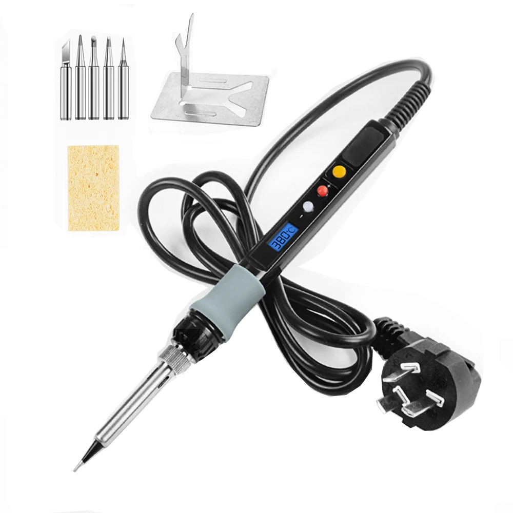80W Electric Soldering Iron Stand Temperature Adjustable 220V110V LCD Digital Display Soldering Iron Rework Station Welding Tool
80W Electric Soldering Iron Stand Temperature Adjustable 220V110V LCD Digital Display Soldering Iron Rework Station Welding Tool