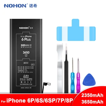 NOHON Battery For Apple iPhone 6 6S 7 8 Plus 6Plus 6SPlus 7Plus 8Plus Lithium Polymer Phone Replacement Batteries + Free Tools
NOHON Battery For Apple iPhone 6 6S 7 8 Plus 6Plus 6SPlus 7Plus 8Plus Lithium Polymer Phone Replacement Batteries + Free Tools