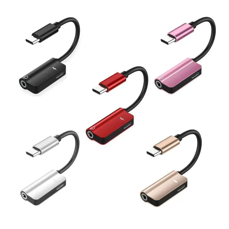 2 in 1 USB Type-C Audio Charging Adapter Type C Male to Female 3.5mm Headphone Jack with Charging Converter For Huawei P20 Pro
2 in 1 USB Type-C Audio Charging Adapter Type C Male to Female 3.5mm Headphone Jack with Charging Converter For Huawei P20 Pro