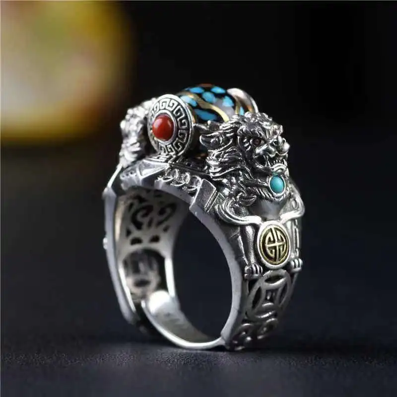 Retro Chinese style national style handmade silver auspicious animal Tianzhu open index finger personalized ring
Retro Chinese style national style handmade silver auspicious animal Tianzhu open index finger personalized ring