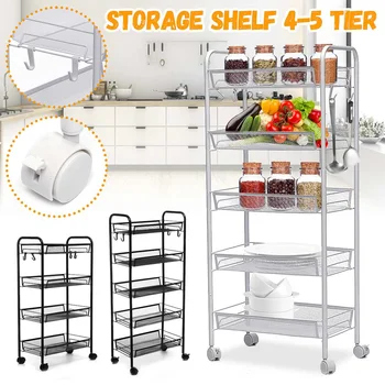 4/5 Layer Food Trolley Cart Basket Kitchen Storage Rack Metal Rolling Wheels Slide Bathroom Shelf Space Holder Saving Organizer
4/5 Layer Food Trolley Cart Basket Kitchen Storage Rack Metal Rolling Wheels Slide Bathroom Shelf Space Holder Saving Organizer