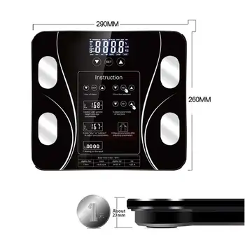 LED Electronic Digital Weight Scale Bathroom Scale Body Fat Smart Household Weighing Balance Connect Composition Weight Scale
LED Electronic Digital Weight Scale Bathroom Scale Body Fat Smart Household Weighing Balance Connect Composition Weight Scale