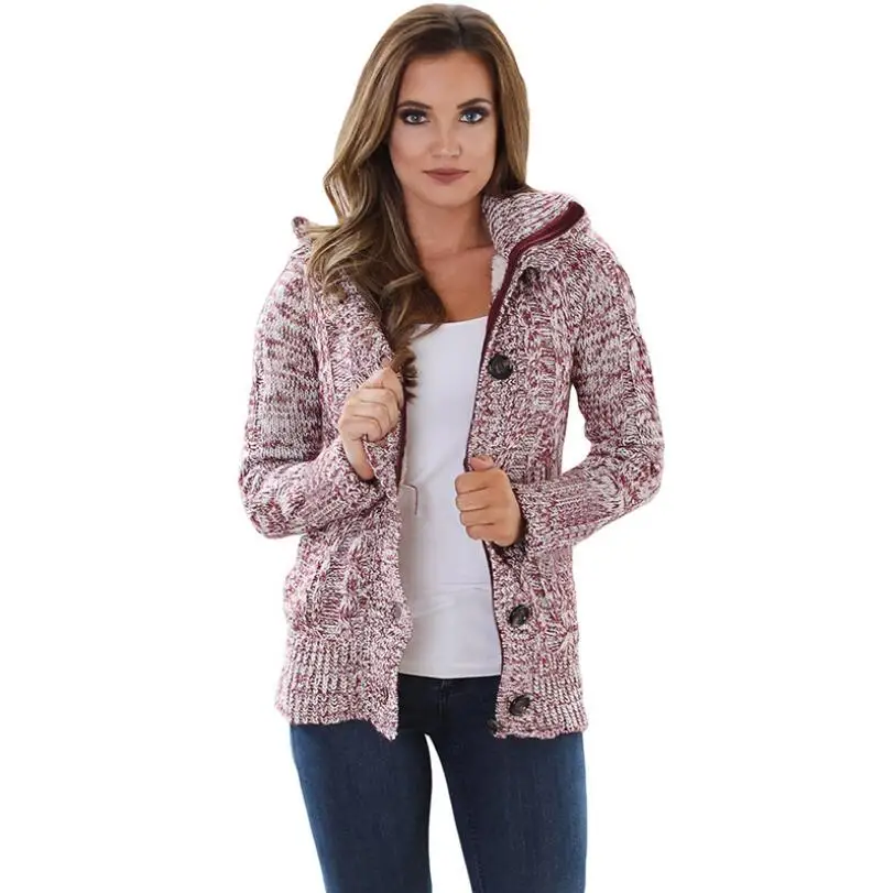 Luxury Fashion New Autumn/Winter Single Row Button Loose Women's Sweater Plus Fleece Hooded Sweater Coat Suéter Feminino
Luxury Fashion New Autumn/Winter Single Row Button Loose Women's Sweater Plus Fleece Hooded Sweater Coat Suéter Feminino