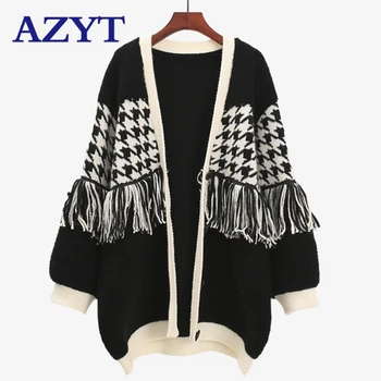 AZYT Fashion Patchwork Tassel Female Cardigan Jacket 2020 New Thicken Loose V Neck Sweater Cardigan Coat Harajuku BF Knitshirt
AZYT Fashion Patchwork Tassel Female Cardigan Jacket 2020 New Thicken Loose V Neck Sweater Cardigan Coat Harajuku BF Knitshirt
