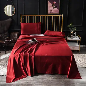 Wholesale 1/3 Pcs Bed Set High Quality Long-staple 100% Cotton Sheet Satin Flat Sheet Student Solid Color Bed Sheets Pillowcase 
Wholesale 1/3 Pcs Bed Set High Quality Long-staple 100% Cotton Sheet Satin Flat Sheet Student Solid Color Bed Sheets Pillowcase