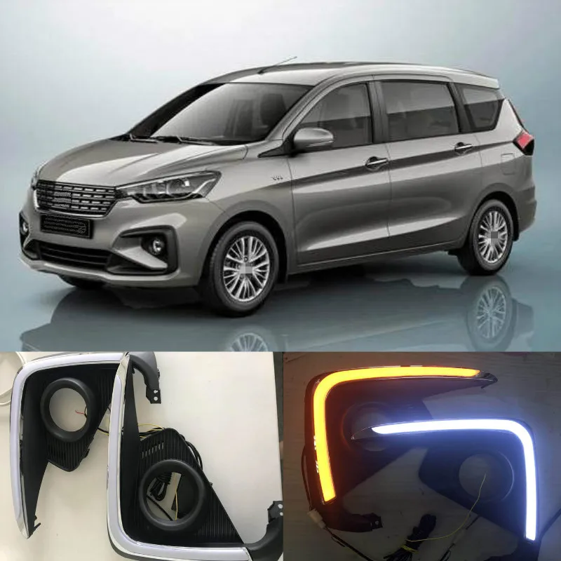 2 шт. для Suzuki Ertiga 2018 2019 DRL противотуманная фара крышка фары желтый указатель поворота светодиодный дневный ходовой светильник
2 шт. для Suzuki Ertiga 2018 2019 DRL противотуманная фара крышка фары желтый указатель поворота светодиодный дневный ходовой светильник