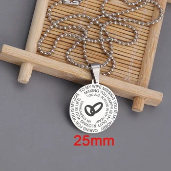 Round Pendant Necklace Engraved You Are Always In My Heart Making You Happy Is My Duty Trendy Valentines Day Gift
Round Pendant Necklace Engraved You Are Always In My Heart Making You Happy Is My Duty Trendy Valentines Day Gift