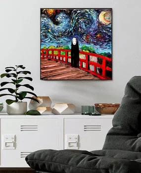 Studio ghibli Starry Night Series Spirited Away No Face Poster Canvas Print Wall Art Painting Decoration Pictures 60x60cm
Studio ghibli Starry Night Series Spirited Away No Face Poster Canvas Print Wall Art Painting Decoration Pictures 60x60cm