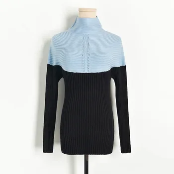 Women Turtleneck Sweaters 2019 Autumn Basic Women Sweaters and Pullovers Female Full High Neck Patchwork Knitted Sweater
Women Turtleneck Sweaters 2019 Autumn Basic Women Sweaters and Pullovers Female Full High Neck Patchwork Knitted Sweater