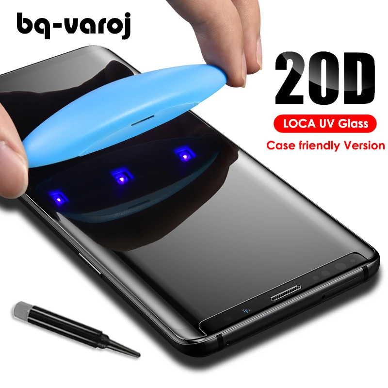 20D tempered glass for Note 9 UV Glass screen protector with LOCA tech for S6 7 8 9 plus edge full glue glass case friendly film
20D tempered glass for Note 9 UV Glass screen protector with LOCA tech for S6 7 8 9 plus edge full glue glass case friendly film