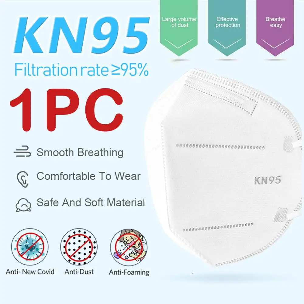 1PC KN95 Mask Anti-flu Virus Nose Cover Anti Influenza Personal Protection Equipment Protect Face Masks Anti Bacteria Spot Sales
1PC KN95 Mask Anti-flu Virus Nose Cover Anti Influenza Personal Protection Equipment Protect Face Masks Anti Bacteria Spot Sales
