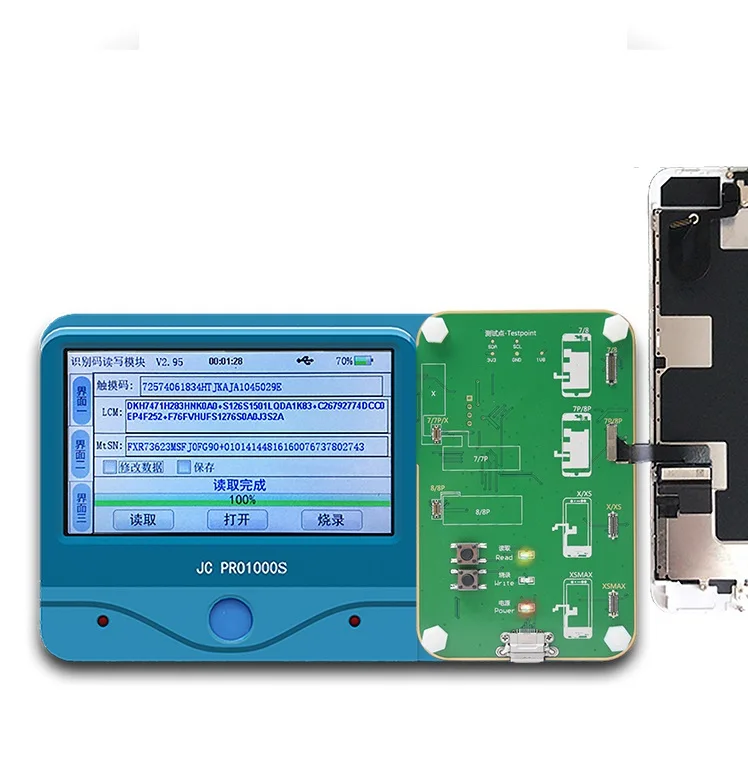 Jc pro1000s photosensitive Vibration Data Backup Read & Write Module for iphone8 8P X XS MAX Phone LCD screen Replace Repair
Jc pro1000s photosensitive Vibration Data Backup Read & Write Module for iphone8 8P X XS MAX Phone LCD screen Replace Repair