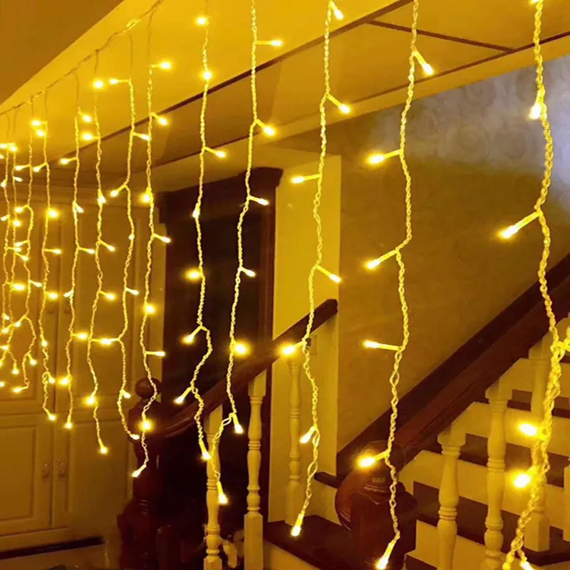 8M 12M 16M Christmas Garland LED Curtain Icicle String Lights Droop 0.6m AC 220V Garden Street Outdoor Decorative Holiday Light
8M 12M 16M Christmas Garland LED Curtain Icicle String Lights Droop 0.6m AC 220V Garden Street Outdoor Decorative Holiday Light