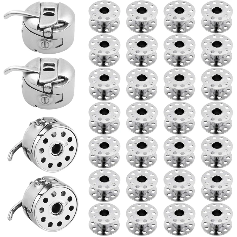 HOT 4Pcs Sewing Machine Bobbin Case Bobbin Holder with 28Pcs Metal Bobbins for Brother Janome Singer Kenmore
HOT 4Pcs Sewing Machine Bobbin Case Bobbin Holder with 28Pcs Metal Bobbins for Brother Janome Singer Kenmore