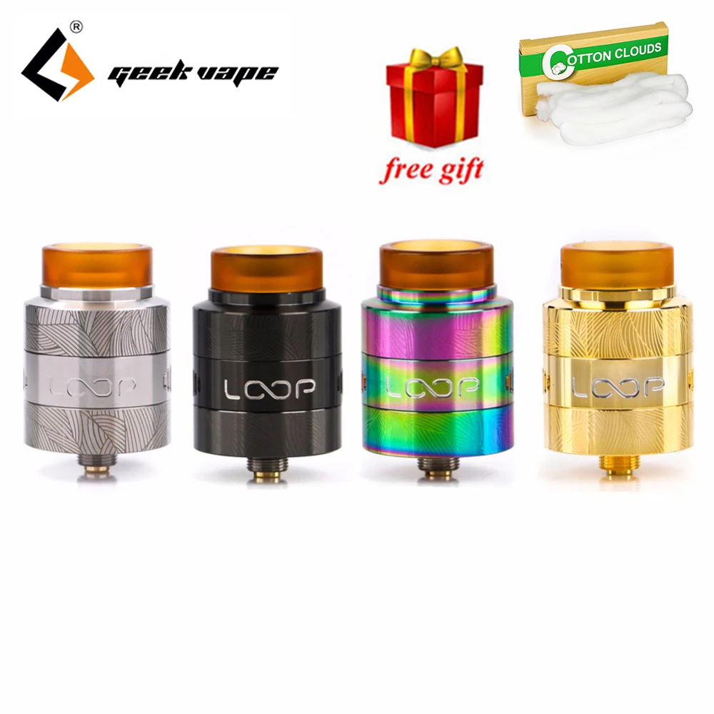Новейший Geekvape Loop V1.5 RDA 24 мм с уникальной лазерной татуировкой W shaped build deck Vape e cigs