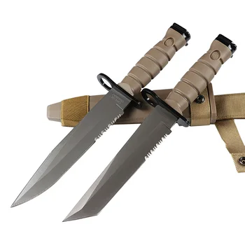 Mengoing Outdoor Military Tactical Fixed Blade Knife Titanium Steel Blade Rubber Handle Hunting Warfare Knives
Mengoing Outdoor Military Tactical Fixed Blade Knife Titanium Steel Blade Rubber Handle Hunting Warfare Knives