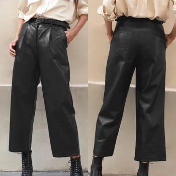 Plus Size Women's Wide Leg Trousers ZANZEA 2020 Stylish Faux Leather Pants Casual Button Zip Long Pantalon Female Black Turnip
Plus Size Women's Wide Leg Trousers ZANZEA 2020 Stylish Faux Leather Pants Casual Button Zip Long Pantalon Female Black Turnip