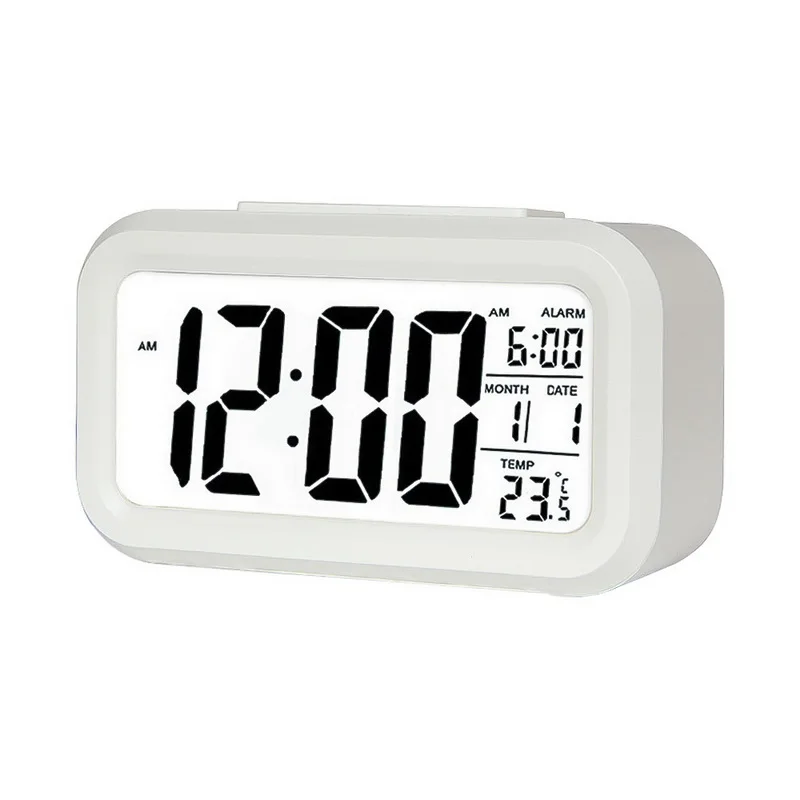 1Pcs LED Digital Alarm Clock Electronic Smart Mute Clock Backlight Display Temperature & Calendar Snooze Function Alarm Clock
1Pcs LED Digital Alarm Clock Electronic Smart Mute Clock Backlight Display Temperature & Calendar Snooze Function Alarm Clock