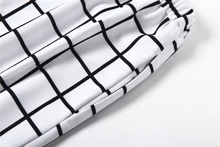 2020 Hipster Black White Plaid Patchwork Harem Pants Female Hip-hop Street Dance Pants Casual Harajuku Korean Straight Trouser8.jpg
