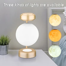 3 Colors Suspended Moon Light Golden Wrought Iron Bracket And 3D Printed LED Moon Light Floating And Rotating
3 Colors Suspended Moon Light Golden Wrought Iron Bracket And 3D Printed LED Moon Light Floating And Rotating