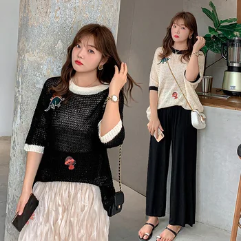 2020 spring and summer new Korean version of the enlarged code mm fashion icon hollow round neck blouse
2020 spring and summer new Korean version of the enlarged code mm fashion icon hollow round neck blouse