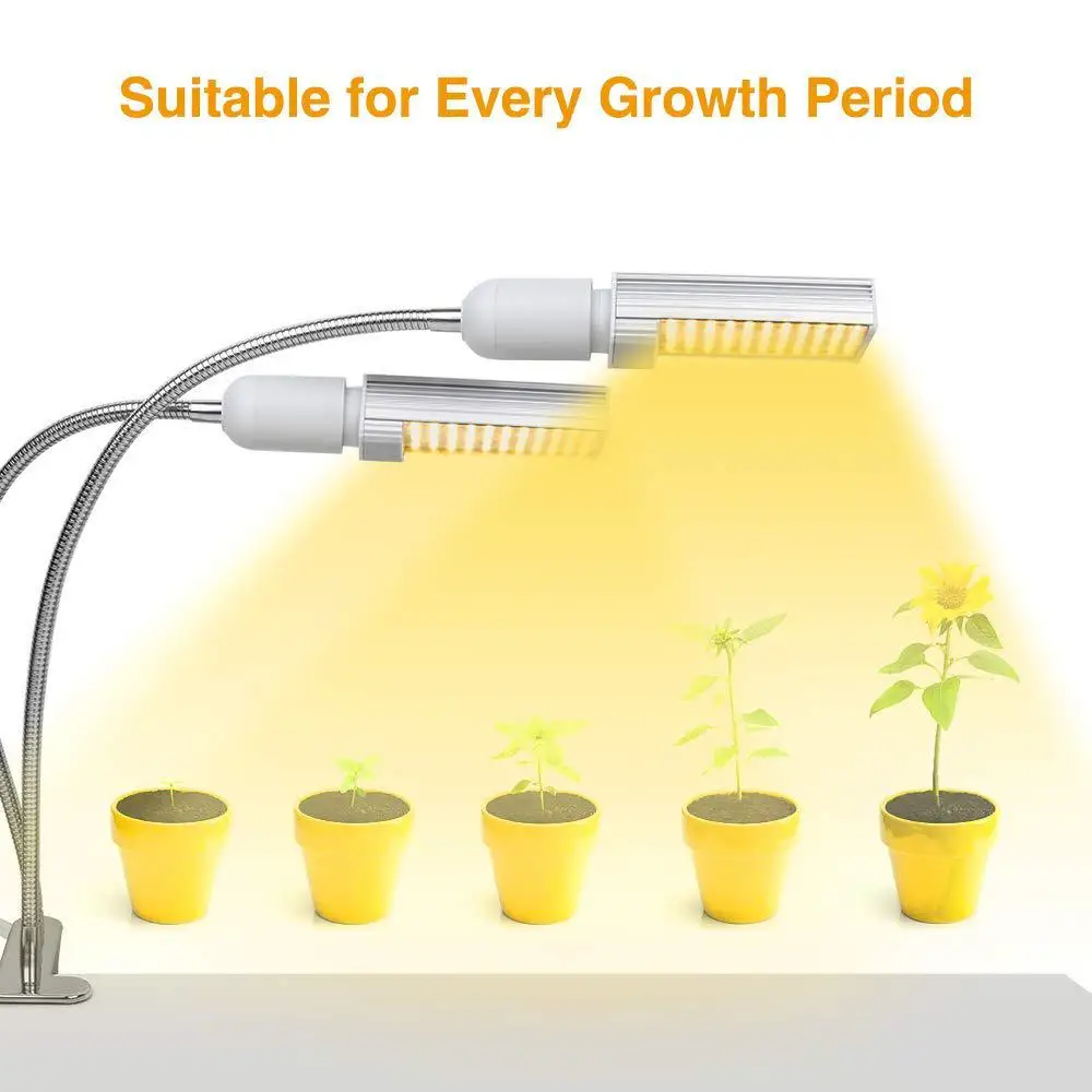 LED Plant Grow Light 45W Sunlike Full Spectrum Lamp Dual Head Clip Gooseneck Light for Seedling Growing Blooming Fruiting
LED Plant Grow Light 45W Sunlike Full Spectrum Lamp Dual Head Clip Gooseneck Light for Seedling Growing Blooming Fruiting