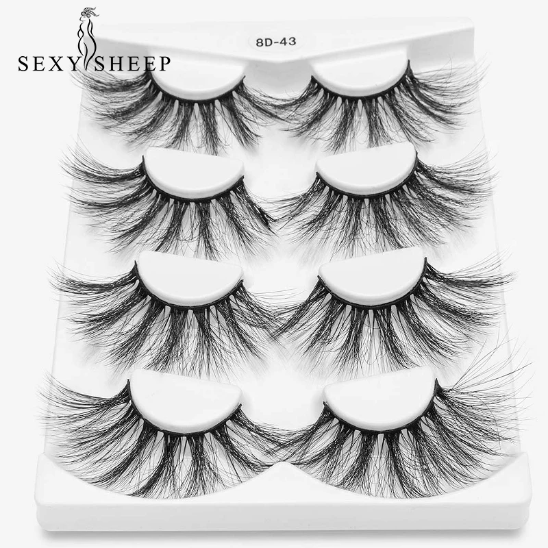SEXYSHEEP 4pairs 25mm 3D Mink Lashes Natural Long False Eyelashes Volume Fake Lashes Makeup Extension Eyelashes maquiagem
SEXYSHEEP 4pairs 25mm 3D Mink Lashes Natural Long False Eyelashes Volume Fake Lashes Makeup Extension Eyelashes maquiagem