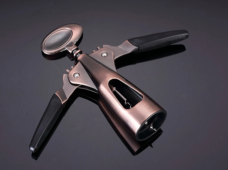 Zinc Alloy Wine Corkscrew Luxurious Wine Opener Air Pressure Simple Bronzer Wine Bottle Opener