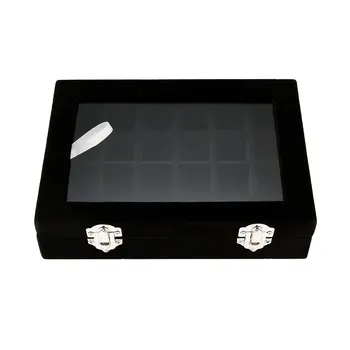 With Transparent Glass Lid 24 Grid Jewelry Tray Showcase Display Storage Box Earrings Rings Organizer
With Transparent Glass Lid 24 Grid Jewelry Tray Showcase Display Storage Box Earrings Rings Organizer