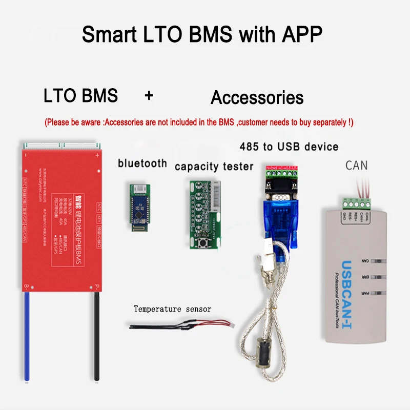 5S 32S LTO BMS Bluetooth + 485 к USB устройству CAN NTC UART может использоваться вместе с батареями в