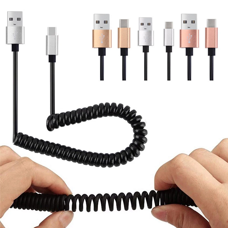 1M Spring Coiled Retractable USB Type C Cable for Samsung S8 S9 Fast Charge Type-C Phone Charging USB C Cable for USB-C Devices
1M Spring Coiled Retractable USB Type C Cable for Samsung S8 S9 Fast Charge Type-C Phone Charging USB C Cable for USB-C Devices