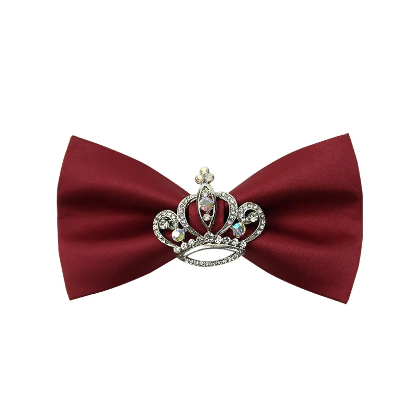 Fashion Men's Bow Tie High Quality Crown Diamond Bowtie Groom Butterfly Tie Great For Wedding Party Wine Red Gift Box
Fashion Men's Bow Tie High Quality Crown Diamond Bowtie Groom Butterfly Tie Great For Wedding Party Wine Red Gift Box