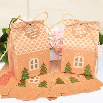 1 Set of Christmas House Shape Candy Box Kraft Paper Packing Box Gift Container
1 Set of Christmas House Shape Candy Box Kraft Paper Packing Box Gift Container