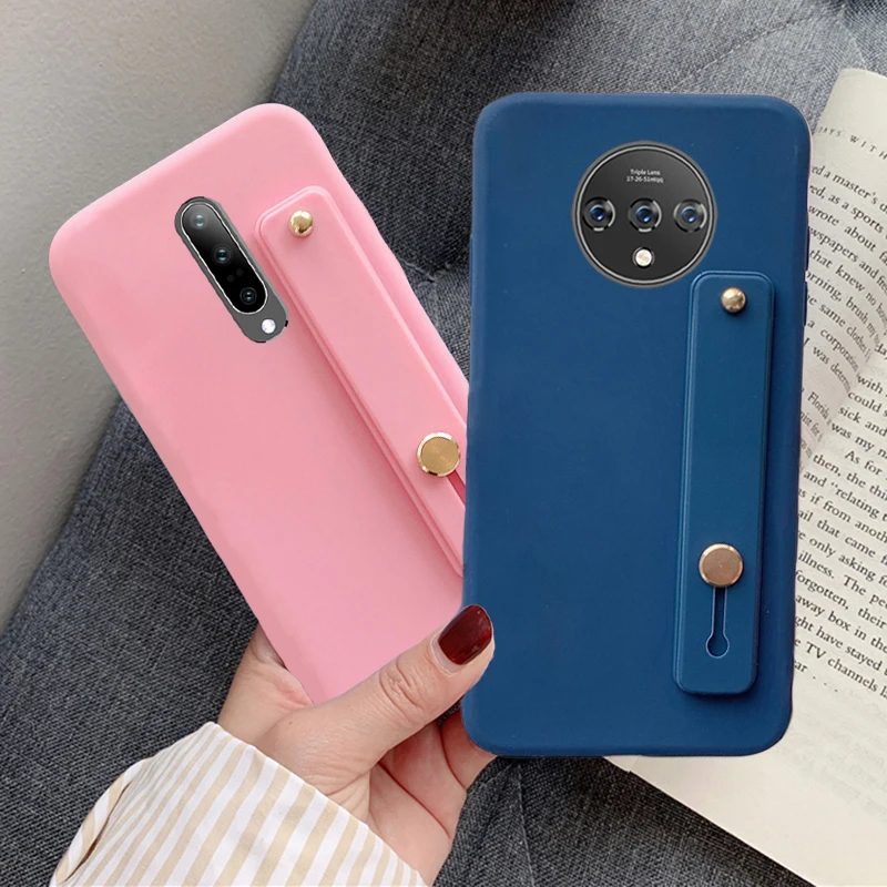 Case for Oneplus 7T Pro 1+5 5T 6 Cover Silicone Wriststrap Hand Band Phone One Plus 6T 7 TPU | Мобильные телефоны и