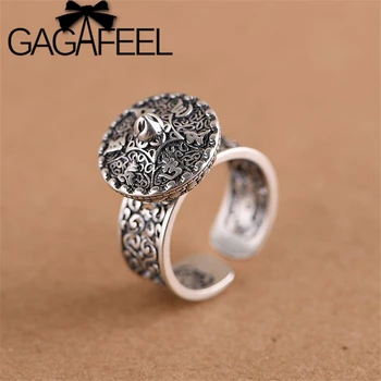 GAGAFEEL Retro Hollow Pattern Rings for Women Men 925 Sterling Silver Buddhist Scriptures Ring Six Word Motto Open Ring
GAGAFEEL Retro Hollow Pattern Rings for Women Men 925 Sterling Silver Buddhist Scriptures Ring Six Word Motto Open Ring
