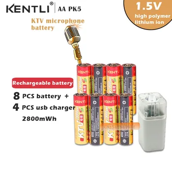 8 pcs 1.5V AA 2800mWh rechargeable lithium battery + 4 channels USB charger with led light
8 pcs 1.5V AA 2800mWh rechargeable lithium battery + 4 channels USB charger with led light