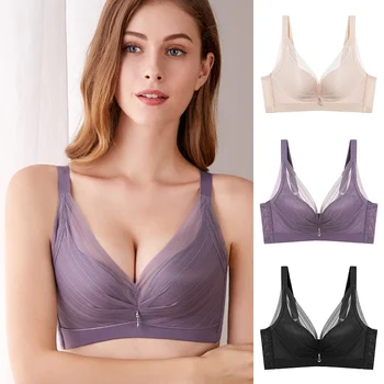 Leisure Gathering Lifting No Steel Ring Bra Deep V Gathered Adjustable Side-reclosing Slip Bra For Woman 
Leisure Gathering Lifting No Steel Ring Bra Deep V Gathered Adjustable Side-reclosing Slip Bra For Woman
