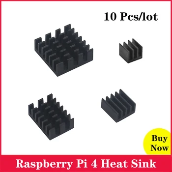 10 pcs/lot Raspberry Pi 4 Heat Sink Black Aluminum Cooling Radiator kit CPU Cooler Heatsink for Raspberry Pi 4 Model B
10 pcs/lot Raspberry Pi 4 Heat Sink Black Aluminum Cooling Radiator kit CPU Cooler Heatsink for Raspberry Pi 4 Model B